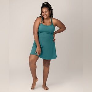 Kindred Bravely Stevie Active Racerback Nursing Dress Size M & L Teal New W/ Tag